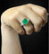 Bague 56 Bague - Émeraude naturelle 6,87 ct et diamants en or blanc 18K 58 Facettes