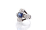 Bague 52 Bague Art déco en platine au saphir et diamants 58 Facettes 25373