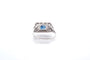 Bague 57 Bague en platine avec saphirs et diamants 58 Facettes 25374