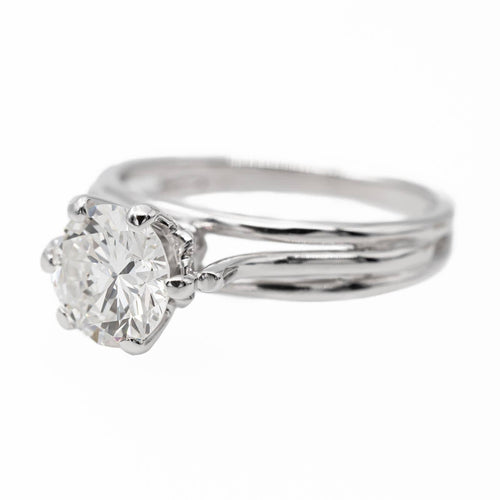 Bague 50 Bague Solitaire Or blanc Diamant 58 Facettes 2537614CN