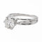 Bague 50 Bague solitaire en or blanc 18 carats avec diamant 58 Facettes 2537614CN