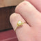 Bague 52.5 Bague florale cœur en or jaune 18 carats et perle de culture 58 Facettes 25384
