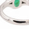 Bague 53 Bague Or blanc Emeraude, Diamant 58 Facettes 2543095CN