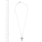 Collier Collier - Pendentif croix en or blanc 18 ct, diamants et émeraudes 58 Facettes 25439