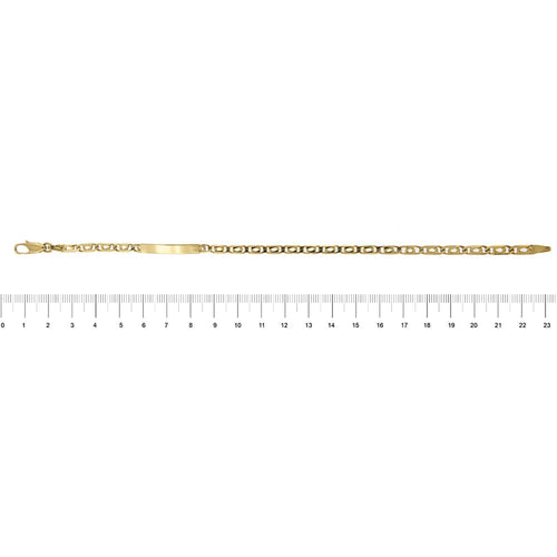 Bracelet Bracelet homme avec plaque en or jaune 18 ct 58 Facettes 25474