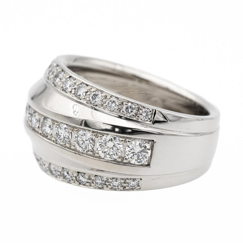 Bague 57 Chopard Bague Bandeau La Strada Or blanc Diamant 58 Facettes 2549311CN