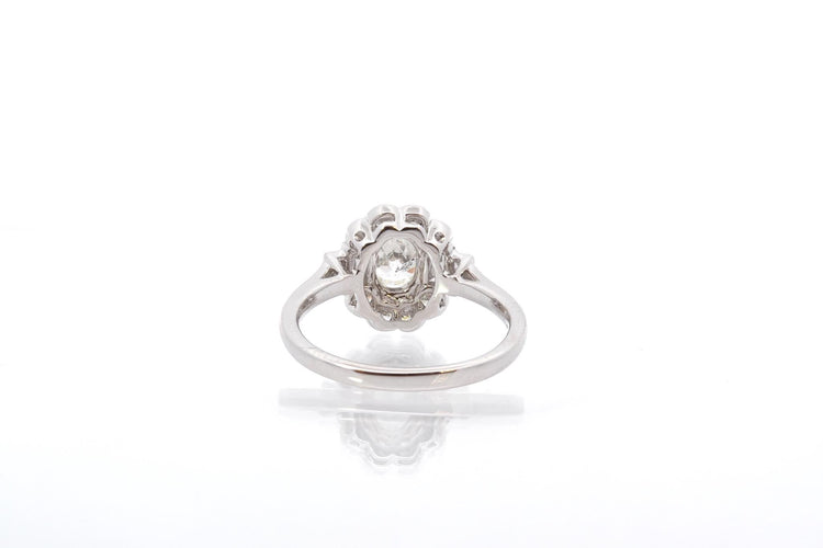 Bague 53 Bague en or blanc 18 carats avec diamants 58 Facettes 25562 25007b