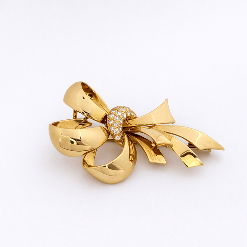 Broche Broche en or jaune 18 carats et diamants 58 Facettes 25564