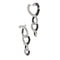 Boucles d'oreilles Boucles d’oreilles pendantes créoles en or blanc 18 ct et diamants 58 Facettes 25641