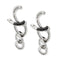 Boucles d'oreilles Boucles d’oreilles pendantes créoles en or blanc 18 ct et diamants 58 Facettes 25641