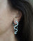 Boucles d'oreilles Boucles d’oreilles pendantes créoles en or blanc 18 ct et diamants 58 Facettes 25641
