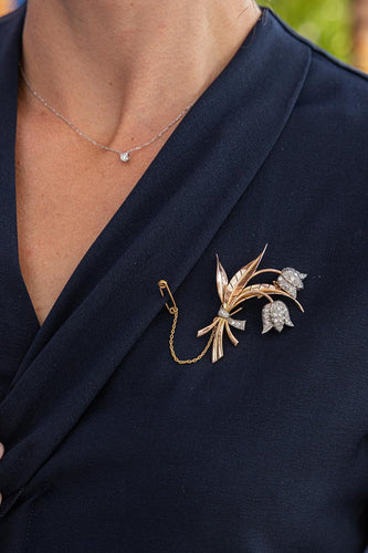 Broche Broche Or rose, Or jaune, Platine Diamant 58 Facettes 2569092CN