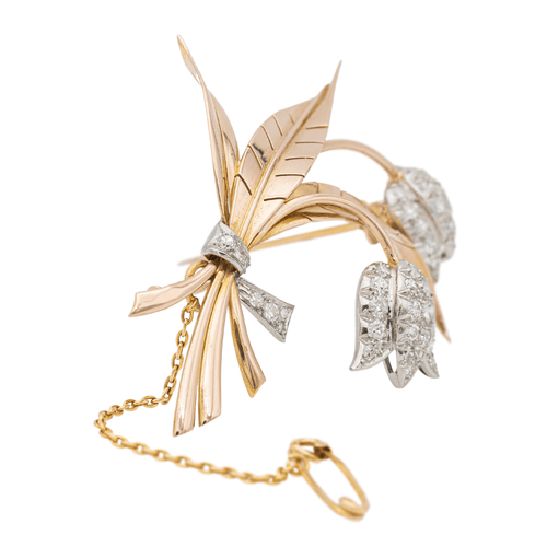 Broche Broche Or rose, Or jaune, Platine Diamant 58 Facettes 2569092CN