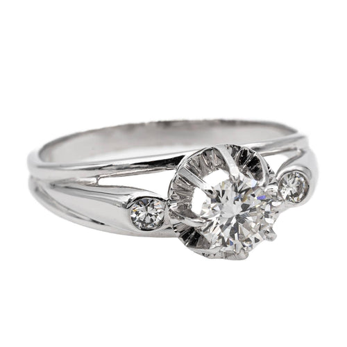 Bague 54 Bague Or blanc, Platine Diamant 58 Facettes 2569096CN