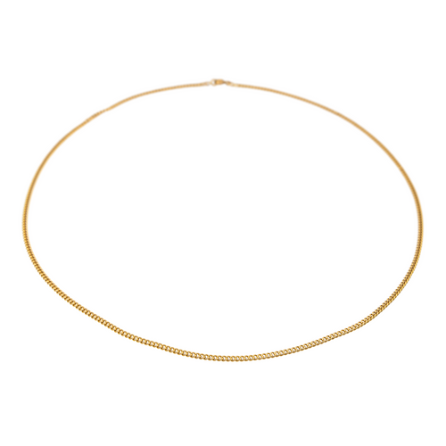 Collier Collier maille gourmette en or jaune 18 carats 58 Facettes 2569522CN