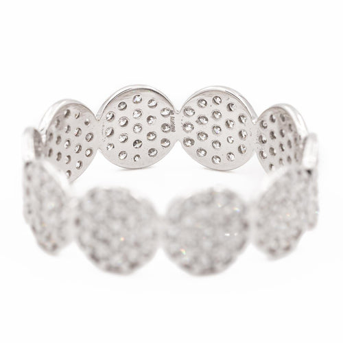 Bague 51 Ginette NY Bague Alliance Mini Ever Eternity Band Or blanc Diamant 58 Facettes 2572401CN