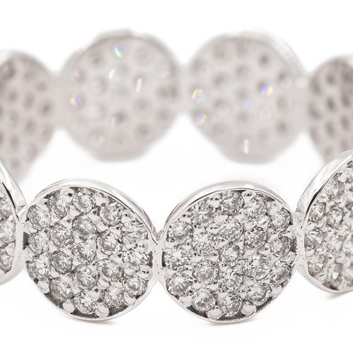 Bague 51 Ginette NY Bague Alliance Mini Ever Eternity Band Or blanc Diamant 58 Facettes 2572401CN