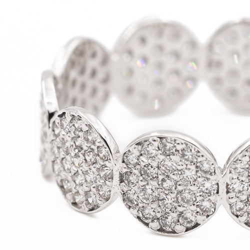 Bague 51 Ginette NY Bague Alliance Mini Ever Eternity Band Or blanc Diamant 58 Facettes 2572401CN