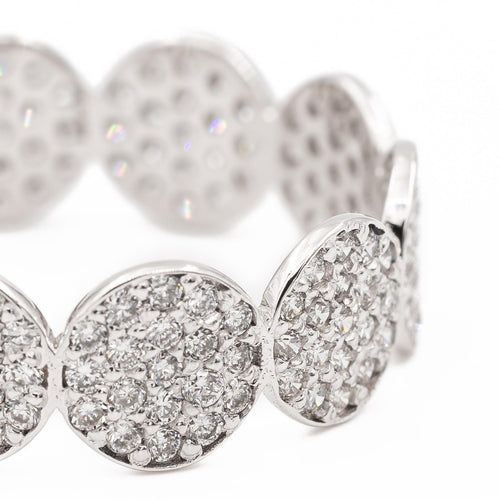 Bague 51 Ginette NY Bague Alliance Mini Ever Eternity Band Or blanc Diamant 58 Facettes 2572401CN