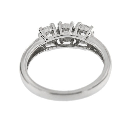 Bague 55 Bague trilogie en or blanc 18 kt et diamants 1,12 ct 58 Facettes 25737