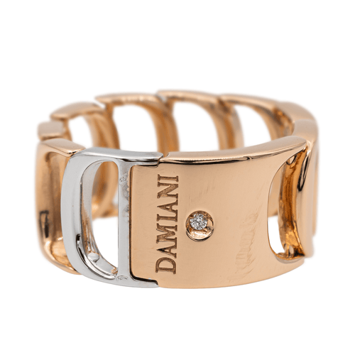 Bague 55 Damiani - Bague en or rose et or blanc avec diamant 58 Facettes 2582394CN