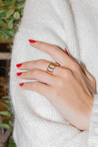 Bague 55 Damiani - Bague en or rose et or blanc avec diamant 58 Facettes 2582394CN