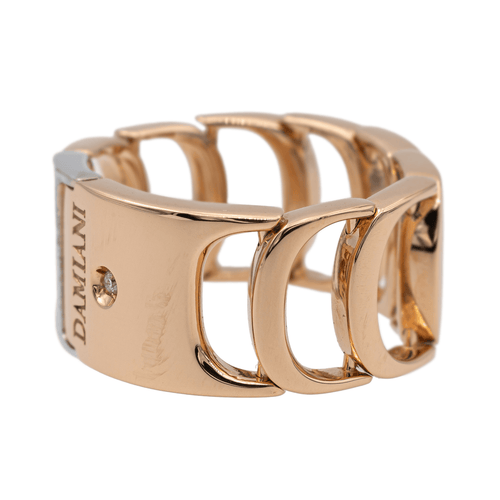 Bague 55 Damiani - Bague en or rose et or blanc avec diamant 58 Facettes 2582394CN