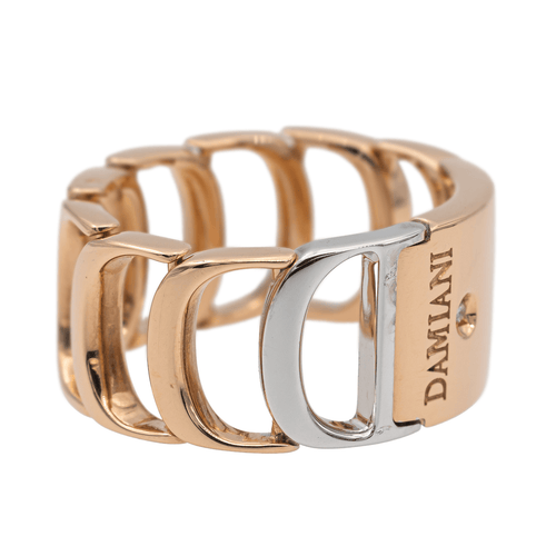 Bague 55 Damiani - Bague en or rose et or blanc avec diamant 58 Facettes 2582394CN