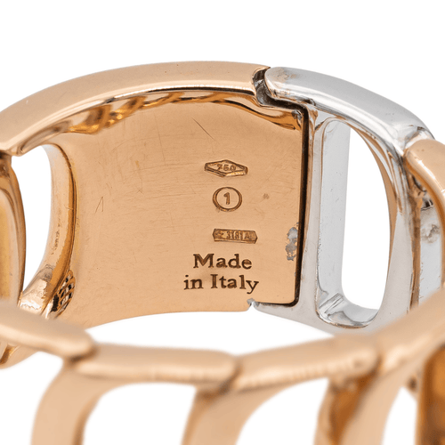 Bague 55 Damiani - Bague en or rose et or blanc avec diamant 58 Facettes 2582394CN