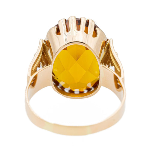 Bague 57 Bague cocktail en or jaune sertie d’une citrine 58 Facettes 2584629CN