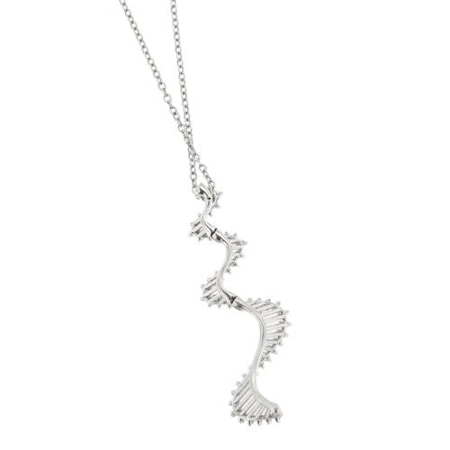 Collier Collier - Pendentif vague en or blanc 18 ct et diamants 58 Facettes 25928