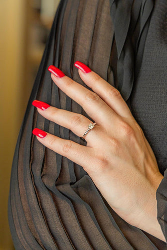 Bague 51 Cartier - Bague solitaire en platine 950 et diamant taille princesse 58 Facettes 2595386CN