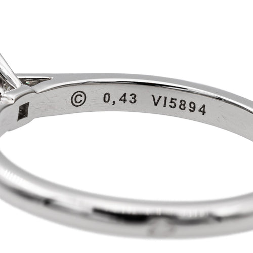 Bague 51 Cartier - Bague solitaire en platine 950 et diamant taille princesse 58 Facettes 2595386CN