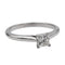 Bague 51 Cartier - Bague solitaire en platine 950 et diamant taille princesse 58 Facettes 2595386CN