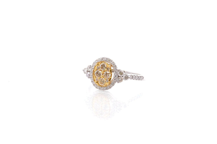 Bague 53.5 Bague en or 18k sertie de 46 diamants (0,75 ct) 58 Facettes 25964