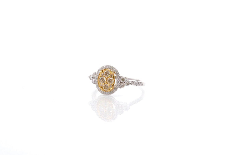 Bague 53.5 Bague en or 18k sertie de 46 diamants (0,75 ct) 58 Facettes 25964