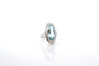 Bague 53 Bague vintage aigue-marine et diamants en or blanc 18k 58 Facettes 25980