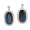 Boucles d'oreilles Boucles d’oreilles pendantes Belle Époque/Art déco en platine, or jaune 18 ct, saphirs et diamants 58 Facettes 26007-0010
