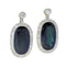 Boucles d'oreilles Boucles d’oreilles pendantes Belle Époque/Art déco en platine, or jaune 18 ct, saphirs et diamants 58 Facettes 26007-0010