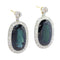 Boucles d'oreilles Boucles d’oreilles pendantes Belle Époque/Art déco en platine, or jaune 18 ct, saphirs et diamants 58 Facettes 26007-0010