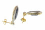 Boucles d'oreilles Boucles d’oreilles pendantes Belle Époque/Art déco en platine, or jaune 18 ct, saphirs et diamants 58 Facettes 26007-0010