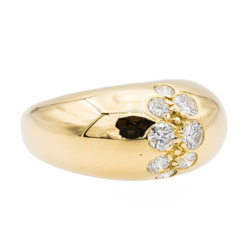 Bague 57 Bague jonc en or jaune 18 carats sertie de diamants 58 Facettes 2601184CN