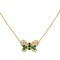 Collier Collier Papillon Or jaune Emeraude, Diamant 58 Facettes 2601193CN