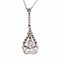 Collier Pendentif sur collier Belle Époque/Art déco en platine, diamants et saphirs 58 Facettes 26022-0155