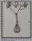 Collier Pendentif sur collier Belle Époque/Art déco en platine, diamants et saphirs 58 Facettes 26022-0155