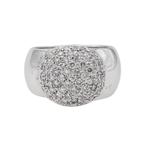 Bague 53 Bague en or blanc 18 carats sertie de diamants 58 Facettes 2609065CN