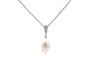 Pendentif Pendentif vintage en platine avec perle de culture et diamants 58 Facettes 26174