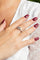 Bague 53.5 Bague en or blanc 18 carats prasiolite et diamants 58 Facettes 2622576CN