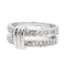 Bague 54 Bague en or blanc 18 carats pavée de diamants 58 Facettes 2624870CN