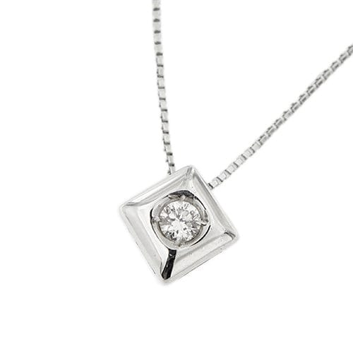 Collier Collier - Point lumineux en or blanc 18 ct avec diamant 0,10 ct 58 Facettes 26260